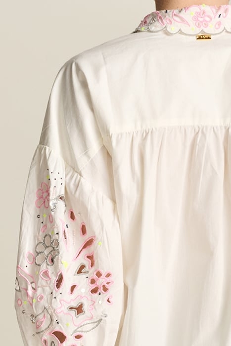 BLOUSE - EMBROIDERY BLOOMING ECRU WHITE 7