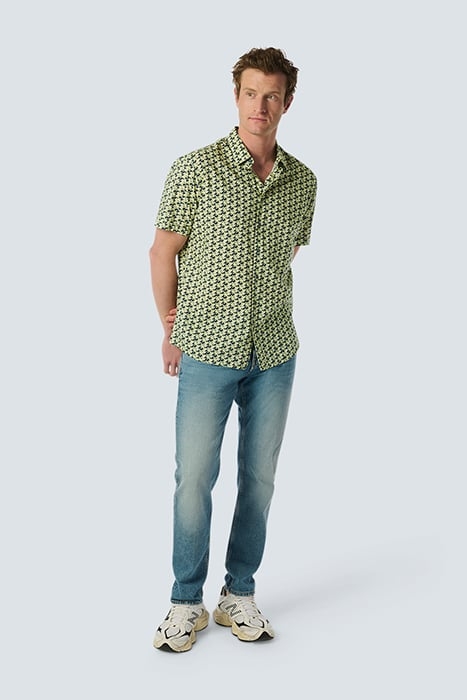 SHIRT SHORT SLEEVE ALLOVER PRINTED LIME 3