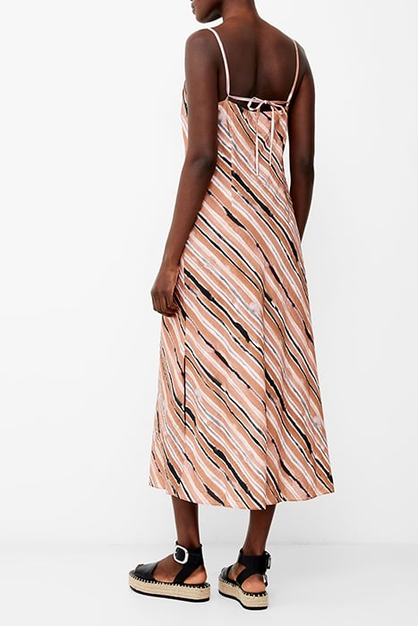 GAIA FLAVIA TEXTURED DRESS BROWN 2