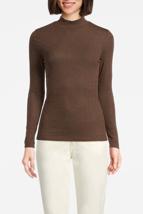 EV GLAM RIB TURTLE LONGSLEEVE ESPRESSO 1