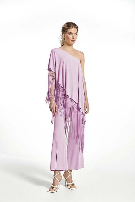 CREPE FABRIC TUNOL TROUSERS VIOLET 1