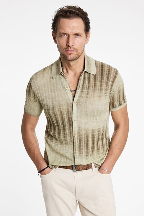 SANTIAGO REGULAR FIT SS SHIRT WITH VERTI SPRUCE 2