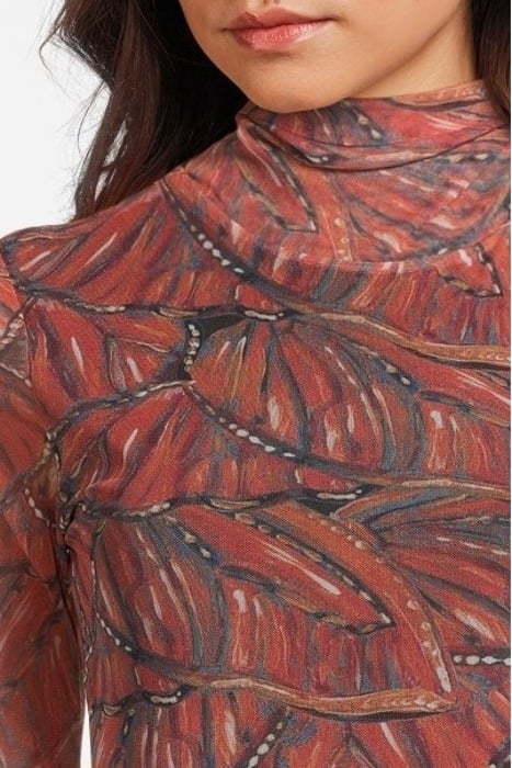 FYA WING MESH DRESS RED 4