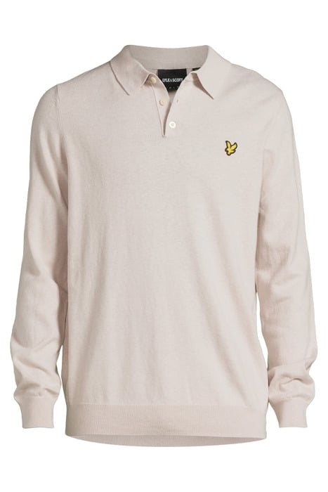 COTTON MERINO LONG SLEEVE KNITTED POLO COVE 3