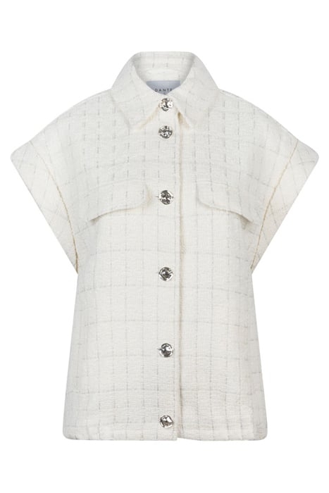 DENVER BOUCLÉ WAISTCOAT BUTTER CREAM 3