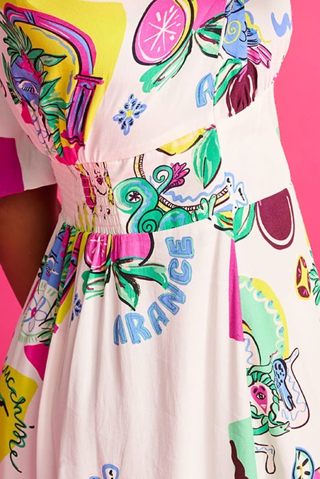 DRESS - SICILIAN LOVE MULTI COLOUR 6