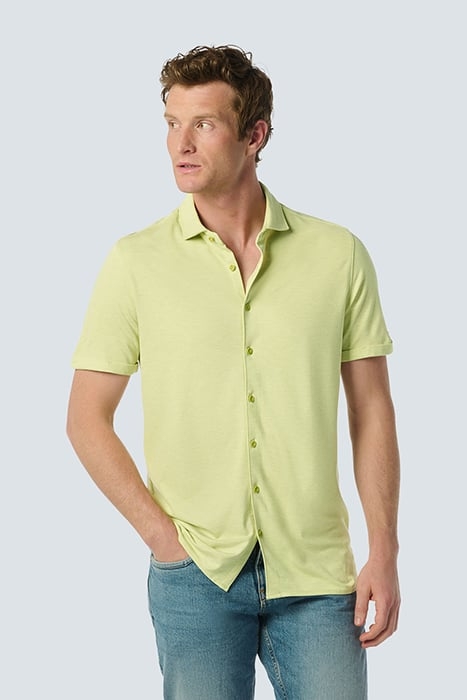 SHIRT SHORT SLEEVE JERSEY STRETCH MELANGE LIME 1