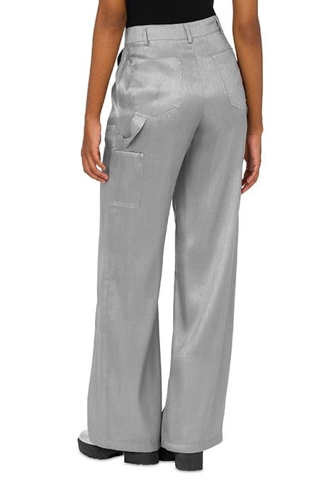 SILVER PALAZZO TROUSERS SILVER 2