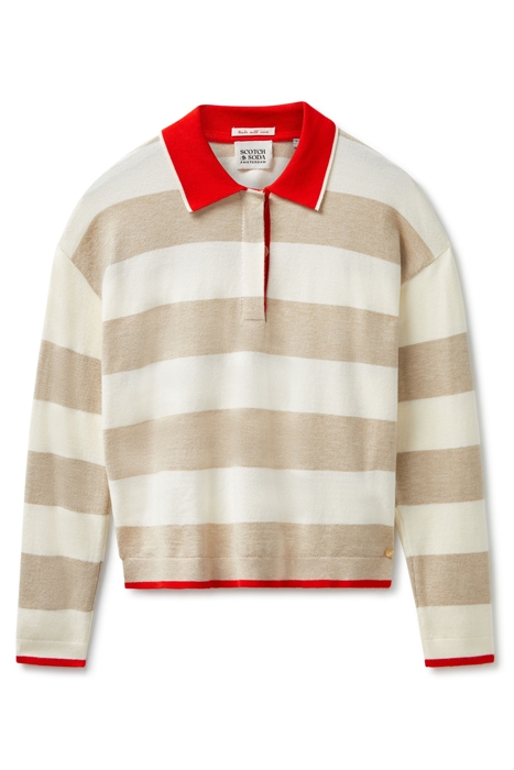 POLO SWEATER OATMEAL/SUGAR SWIZZLE 3