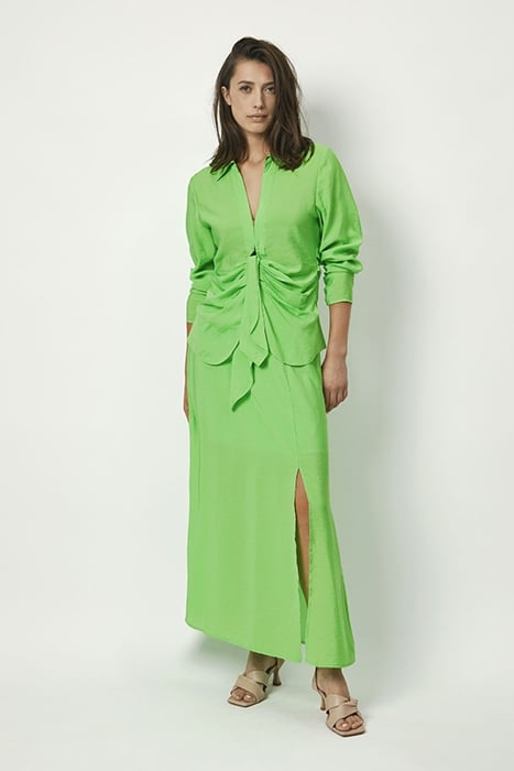 REVERIE LONG SKIRT GREEN FLARE 2