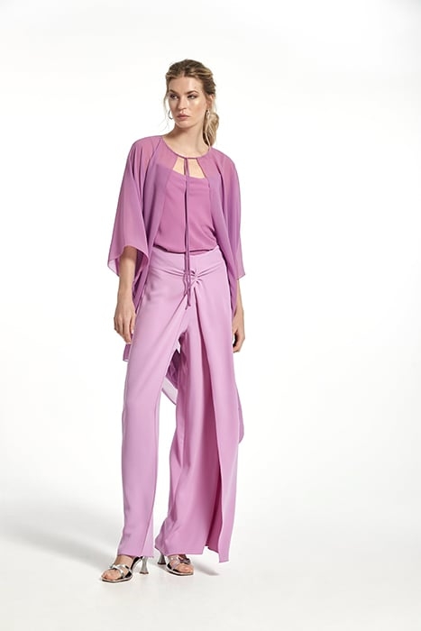 CREPE FABRIC KADIR TROUSERS VIOLET 2