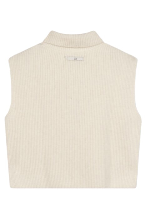 SHORT SOFT KNIT SWEATER ECRU 3