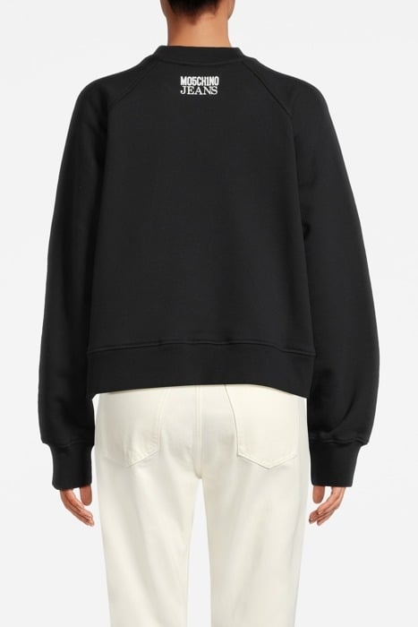 PEACE SYMBOL COTTON SWEATSHIRT BLACK 2