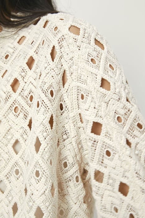 AFIRA SCULPED LACE JACKET BUTTER CREAM 4