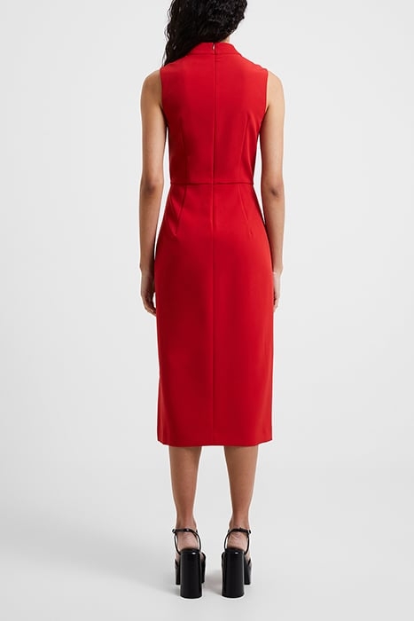 ECHO CREPE MOCK NECK DRESS RED 3