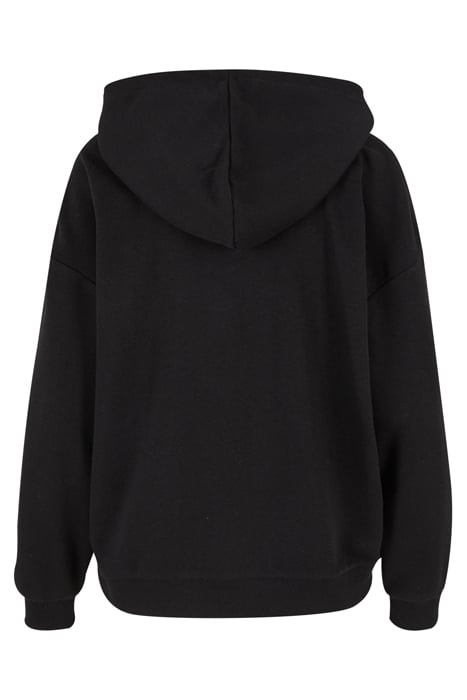 LADIES LIGHT TERRY OVERSIZED HOODIE BLACK 5