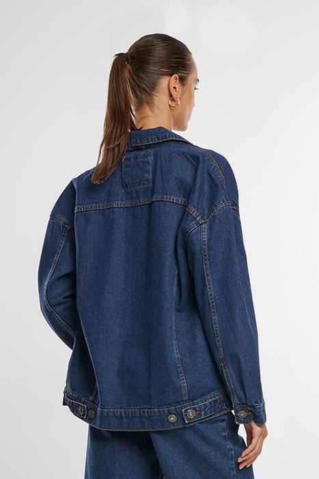 LADIES OVERSIZED 90‘S DENIM JACKET MID INDIGO WASHED 2