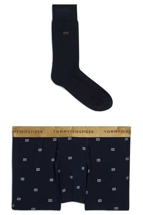 SKINNY FIT TRUNK PRINT & SOCK SET OUTLINE FLAG/DESERT SKY 1