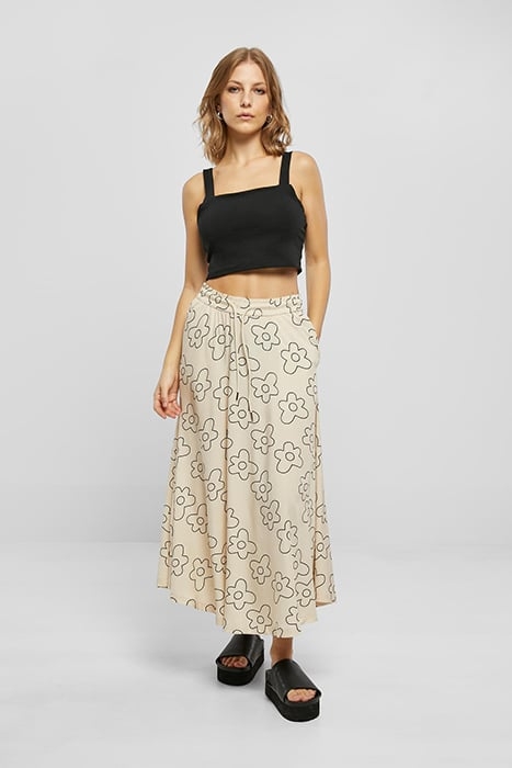 LADIES VISCOSE MIDI SKIRT SOFTSEAGRASSFLOWER 3