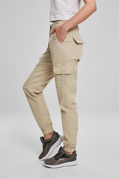LADIES HIGH WAIST CARGO PANTS CONCRETE 6