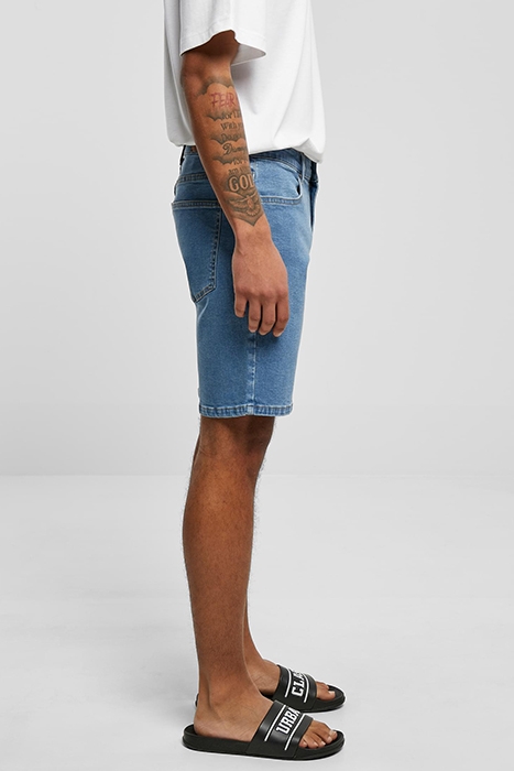 RELAXED FIT JEANS SHORTS LIGHT BLUE WASHED 7