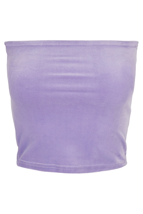 LADIES SHORT VELVET TUBE TOP LAVENDER 4