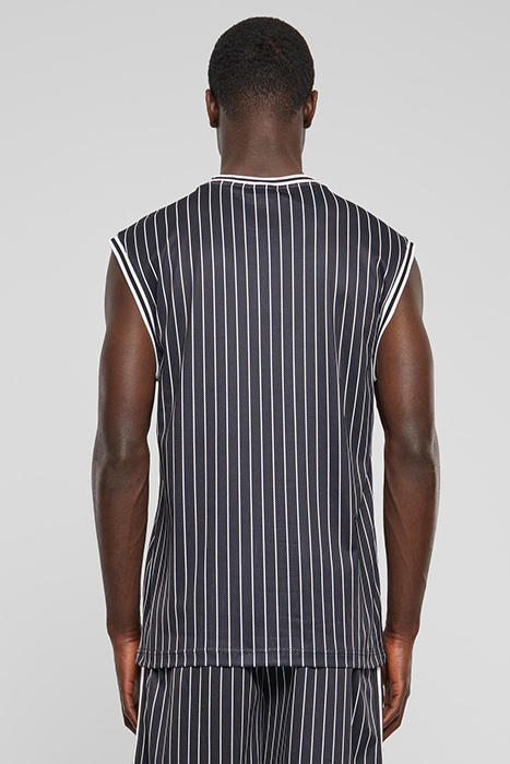 STRIPED MESH TANKTOP BLACK/WHITE 2