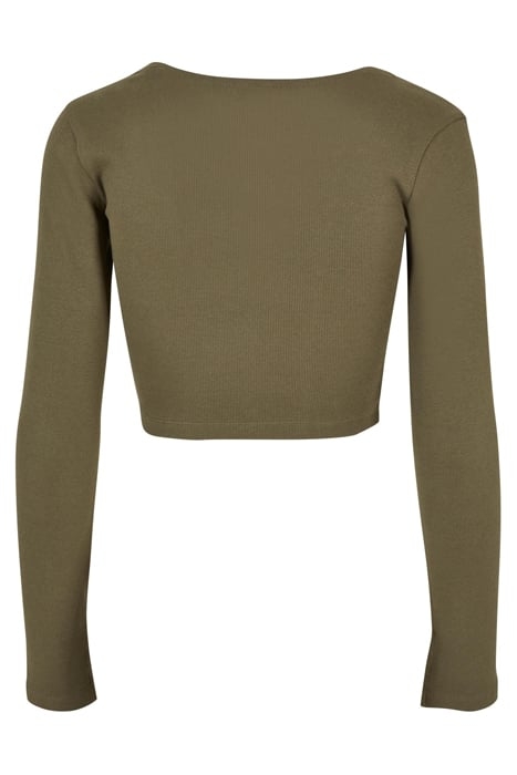 LADIES SHORT RIB CORSAGE LONGSLEEVE OLIVE 5