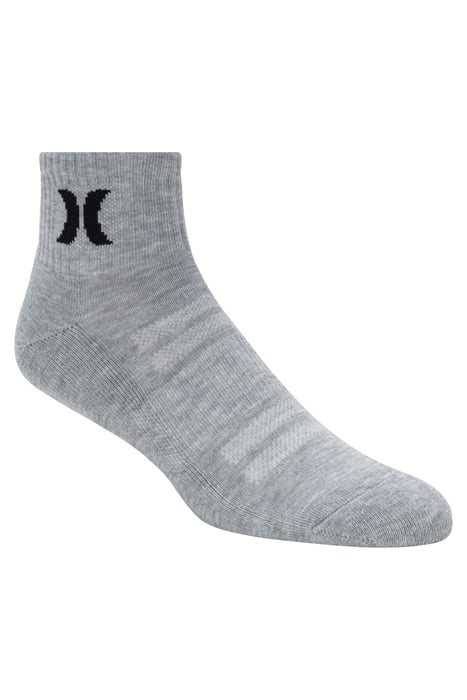 6PK MENS 1/2 TERRY QTR CREW WHITE/MULTI 3