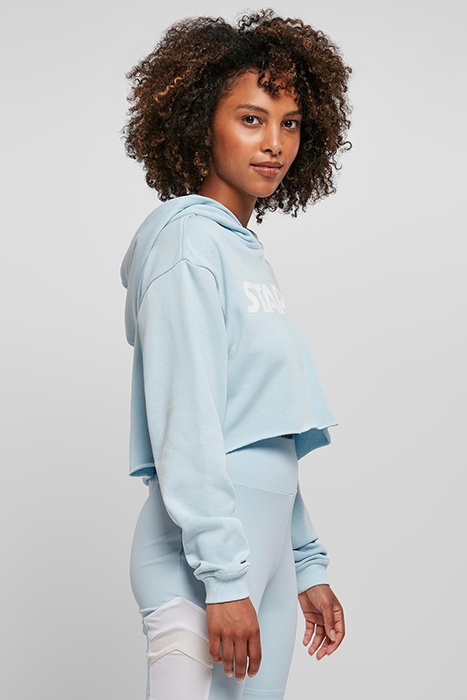 LADIES STARTER CROPPED HOODY ICEWATERBLUE 7