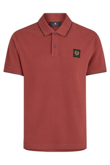 TIPPED POLO LAVA RED 3