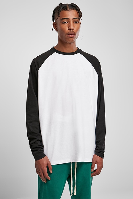 ORGANIC OVERSIZED RAGLAN LONGSLEEVE WHITE/BLACK 1