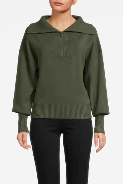 OLLY HALFZIP DEEP MOSS 1