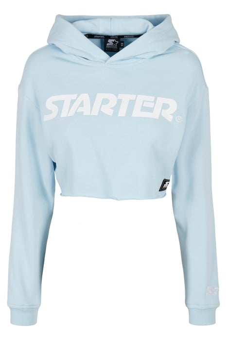 LADIES STARTER CROPPED HOODY ICEWATERBLUE 4