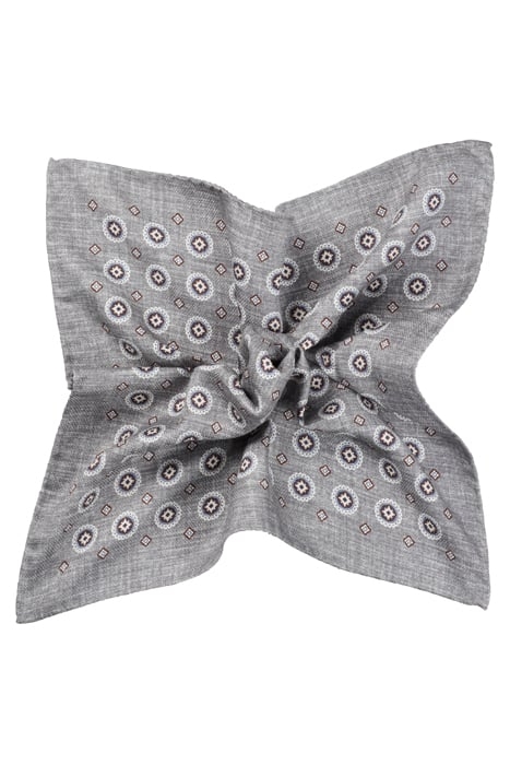 GREY DOUBLE-SIDED POCKET SQUARE 1