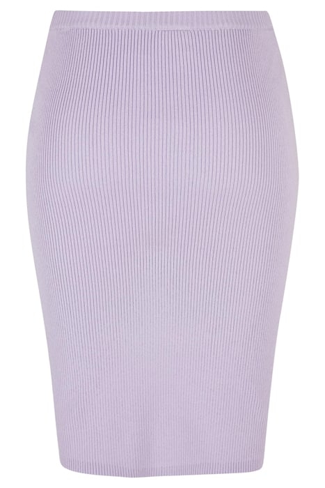 LADIES RIB KNIT MIDI SKIRT LILAC 5
