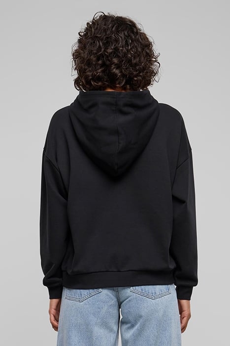 LADIES LIGHT TERRY OVERSIZED HOODIE BLACK 2