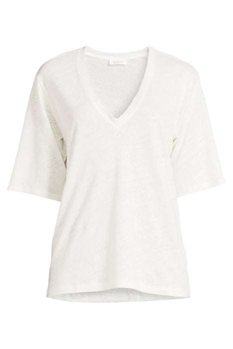 KEELIA V-NECK TEE VERY WHITE 3