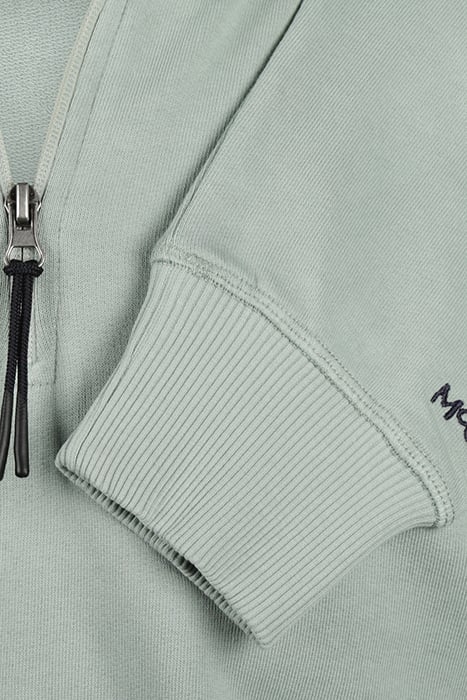 ZIP MOCK SWEATSHIRT ICE GREEN 7