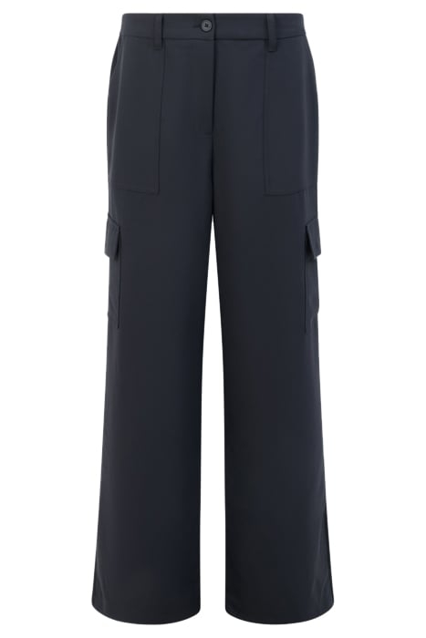 DRAPEY WIDE LEG COMBAT TROUSERS SZ18 BLACK 1