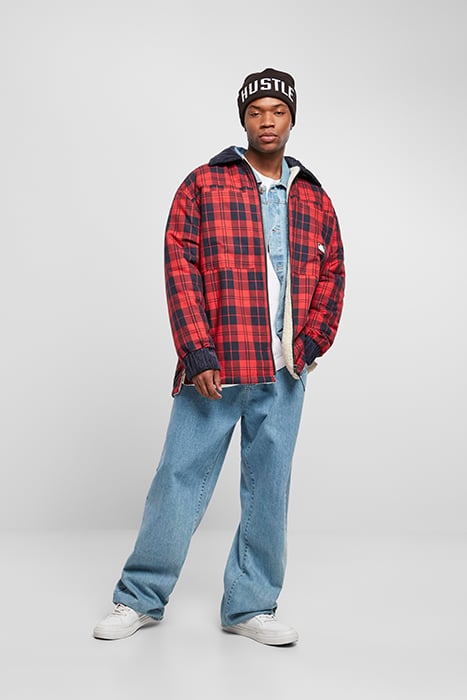 SOUTHPOLE CHECK FLANNEL SHERPA JACKET RED 3