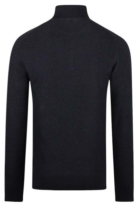 STRUCTURED ZIP MOCK SWEATER NAVY 5