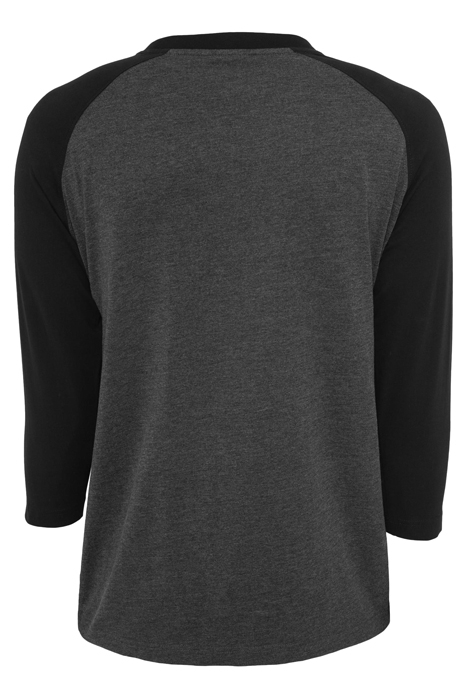CONTRAST 3/4 SLEEVE RAGLAN TEE CHA/BLK 5