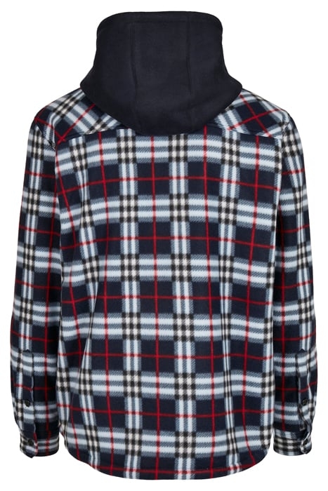 HOODED POLAR FLEECE OVERSHIRT MIDNIGHTNAVY/RED 5