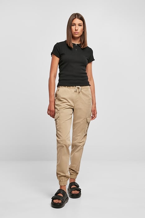 LADIES RIB POLO TEE BLACK 3