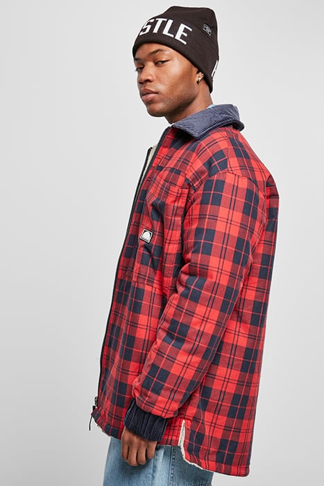 SOUTHPOLE CHECK FLANNEL SHERPA JACKET RED 6
