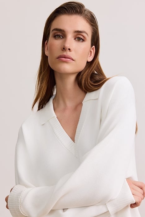 OLLY POLO SWEATER MARSHMELLOW 2