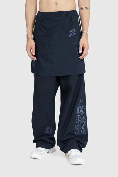 NTS X HIGHSNOBIETY – BRUSHED NYLON SKIRT NAVY 1