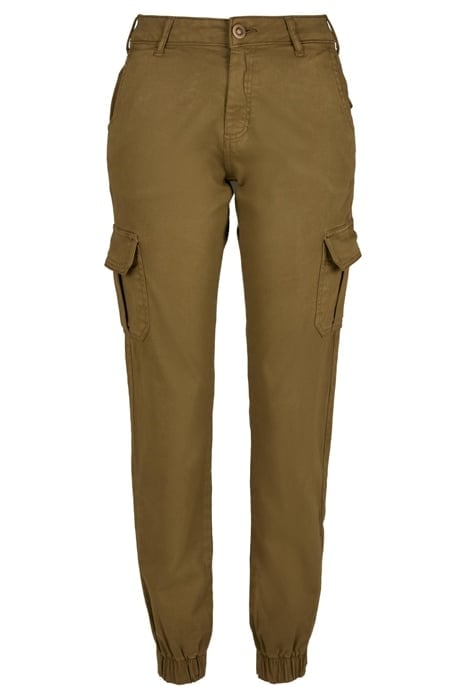 LADIES HIGH WAIST CARGO PANTS SUMMEROLIVE 4