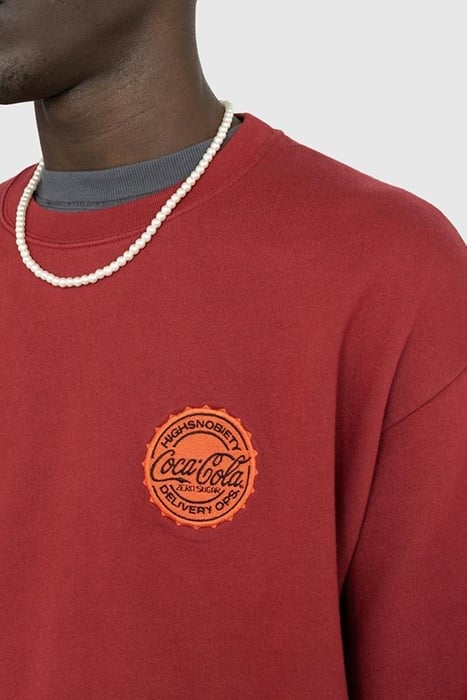HIGHSNOBIETY X COCA-COLA ZERO SUGAR – CREWNECK BURGUNDY 4